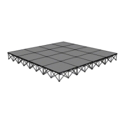 IntelliStage Lightweight 16x16 Portable Stage System 16x16, 16 x 16, staging, easy lite, express deck, modular, portable staging, lightweight, 4x4 panels, 4x4 deck
